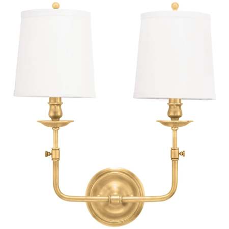 Hudson Valley Lighting Logan 2 Light 18" Tall Wall Sconce Aged Brass