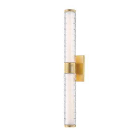 Hudson Valley Lighting Castor 24" Tall LED Wall Sconce Aged Brass