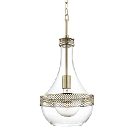 Hudson Valley Lighting Hagen Single Light 11" Wide Pendant Aged Brass