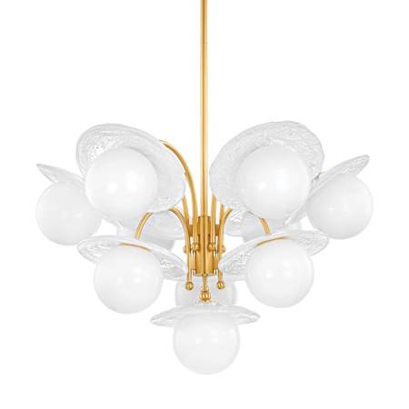 Hudson Valley Lighting Stampford 10 Light 33" Wide Chandelier Aged Brass