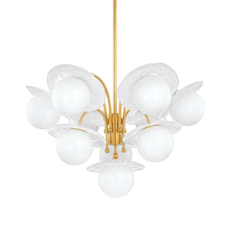 Hudson Valley Lighting Stampford 10 Light 33" Wide Chandelier Aged Brass