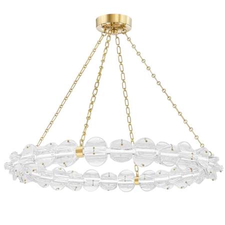 Hudson Valley Lighting Lindley 40" Wide LED Ring Chandelier Aged Brass