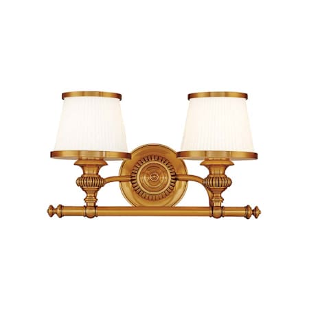 Hudson Valley Lighting Milton 2 Light 16" Wide Bathroom Vanity Light Flemish Brass
