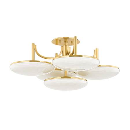 Hudson Valley Lighting Bregman 5 Light 5" Wide Abstract Chandelier Aged Brass
