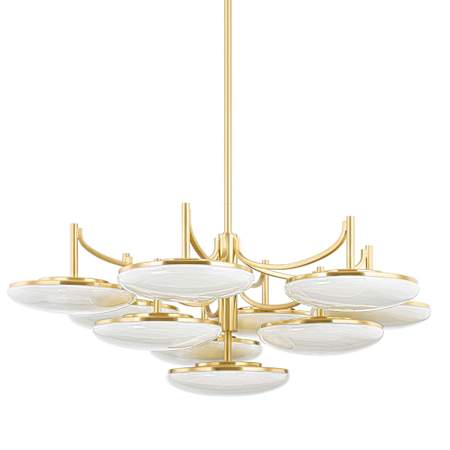 Hudson Valley Lighting Bregman 10 Light 31" Wide Flush Mount Ceiling Fixture Aged Brass