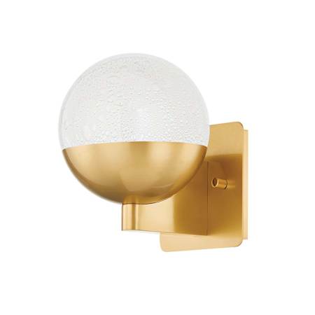 Hudson Valley Lighting Rochford 8" Tall Wall Sconce Aged Brass