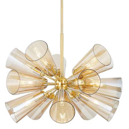 Hudson Valley Lighting Hartwood 15 Light 32" Wide Sputnik Chandelier Aged Brass