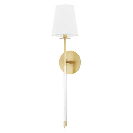 Hudson Valley Lighting Niagra 28" Tall Wall Sconce with K9 Crystal Downstem Aged Brass