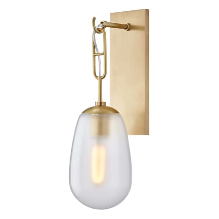 Hudson Valley Lighting Bruckner Single Light 20" Tall Wall Sconce Aged Brass