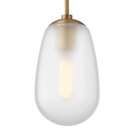 Hudson Valley Lighting Bruckner Single Light 6" Wide Mini Pendant Aged Brass