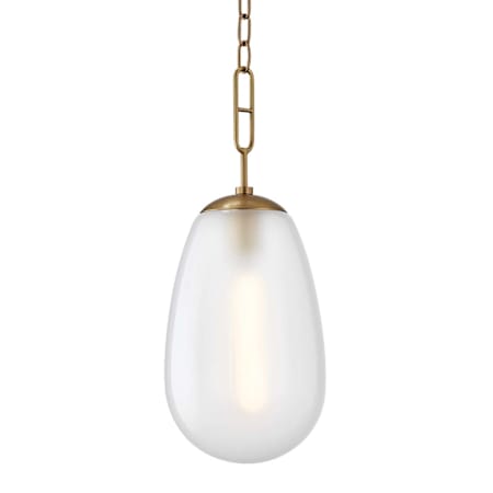 Hudson Valley Lighting Bruckner Single Light 9" Wide Mini Pendant Aged Brass