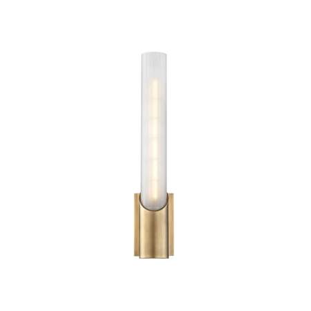 Hudson Valley Lighting Pylon Single Light 14" Tall Wall Sconce Aged Brass