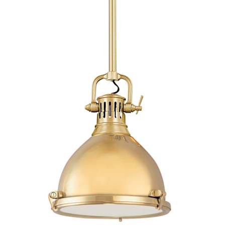 Hudson Valley Lighting Pelham Single Light 11" Wide Pendant Aged Brass