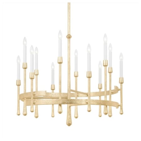 Hudson Valley Lighting Hathaway 12 Light 32" Wide Taper Candle Style Chandelier Vintage Gold Leaf