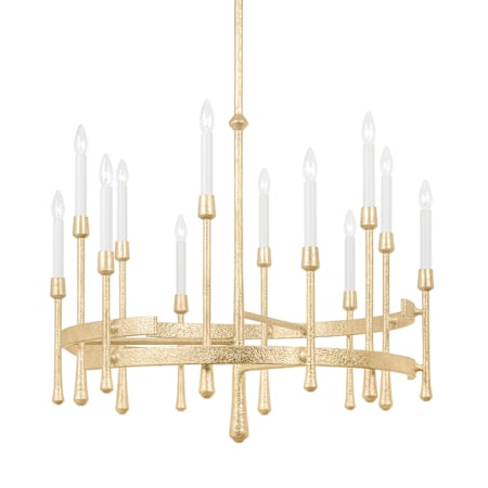 Hudson Valley Lighting Hathaway 12 Light 32" Wide Taper Candle Style Chandelier Vintage Gold Leaf
