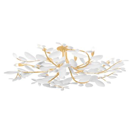 Hudson Valley Lighting Marabec 12 Light 48" Wide Semi-flush Ceiling Fixture Vintage Gold Leaf / White Plaster