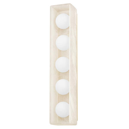 Hudson Valley Lighting Budnick 5 Light 25" Wide LED Vanity Strip Aged Brass