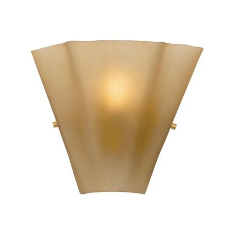 Hudson Valley Lighting Queens 9" Tall Wall Sconce with Cast Glass Shade Aged Brass