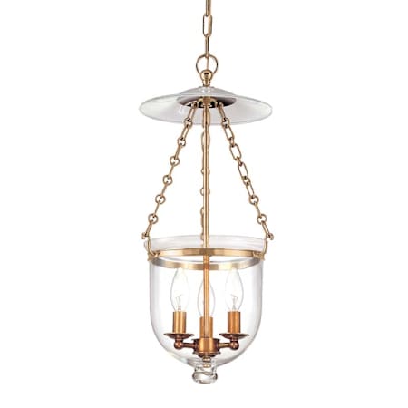 Hudson Valley Lighting Hampton 3 Light 10" Wide Taper Candle Pendant Aged Brass