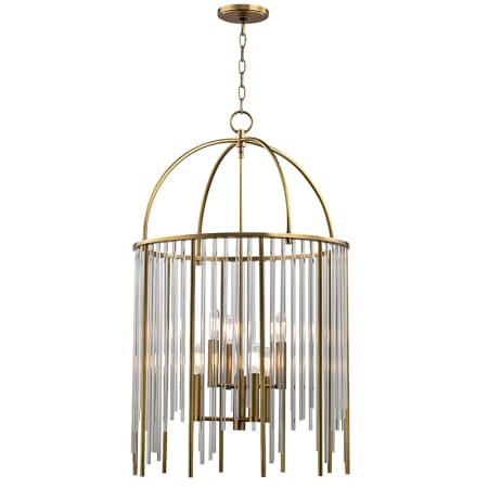 Hudson Valley Lighting Lewis 6 Light 21" Wide Crystal Chandelier Aged Brass