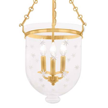 Hudson Valley Lighting Hampton 3 Light 12" Wide Semi-Flush Ceiling Fixture Aged Brass