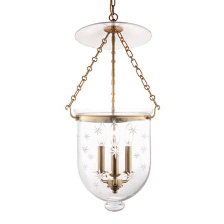 Hudson Valley Lighting Hampton 3 Light 12" Wide Taper Candle Pendant Aged Brass