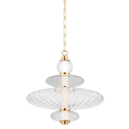 Hudson Valley Lighting Williams 19" Wide LED Pendant Aged Brass