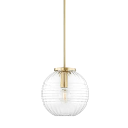 Hudson Valley Lighting Bay Ridge 12" Wide Pendant Aged Brass