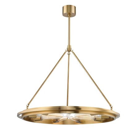 Hudson Valley Lighting Chambers 9 Light 32" Wide Ring Chandelier Aged Brass