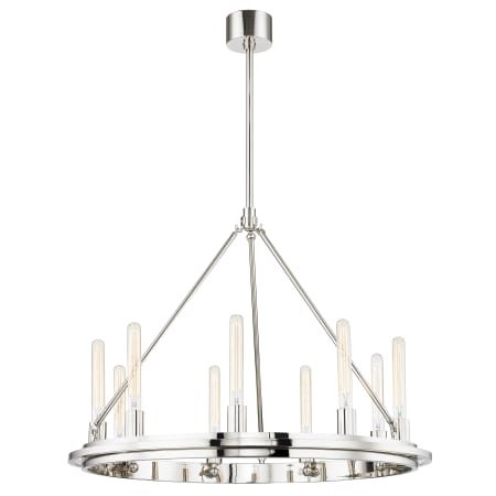 Hudson Valley Lighting Chambers 9 Light 32" Wide Ring Chandelier Polished Nickel