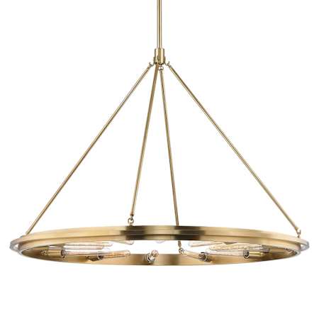 Hudson Valley Lighting Chambers 12 Light 45" Wide Ring Chandelier Aged Brass