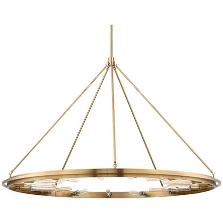 Hudson Valley Lighting Chambers 15 Light 58" Wide Ring Chandelier Aged Brass