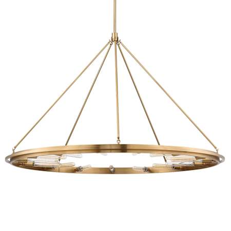 Hudson Valley Lighting Chambers 15 Light 58" Wide Ring Chandelier Aged Brass