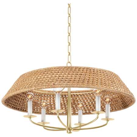 Hudson Valley Lighting Beau 15" Wide Pendant Aged Brass