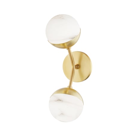 Hudson Valley Lighting Saratoga 2 Light 16" Tall LED Wall Sconce Aged Brass