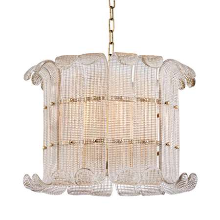 Hudson Valley Lighting Brasher 8 Light 23" Wide Pendant Aged Brass