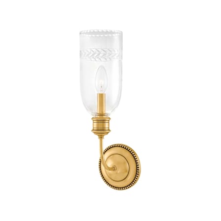 Hudson Valley Lighting Lafayette Single Light 17" Tall Wall Sconce Aged Brass