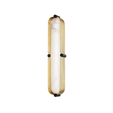 Hudson Valley Lighting Tribeca 16" Tall LED Bathroom Sconce Aged Brass / Black