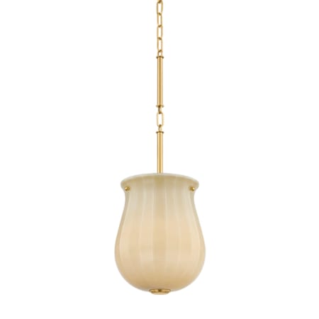 Hudson Valley Lighting Nevins 10" Wide Mini Pendant Aged Brass