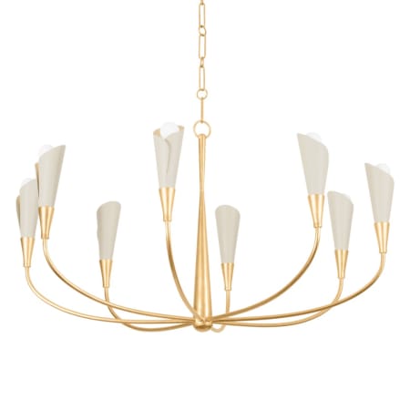 Hudson Valley Lighting Montrose 8 Light 44" Wide Chandelier Vintage Gold Leaf / Soft Sand