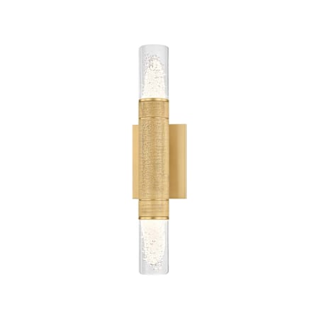 Hudson Valley Lighting Glen Cove 2 Light 17" Tall Wall Sconce with Clear Seedy Glass Shades Aged Brass