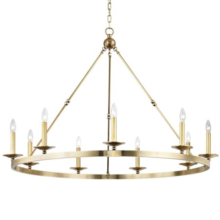Hudson Valley Lighting Allendale 9 Light 47" Wide Taper Candle Chandelier Aged Brass