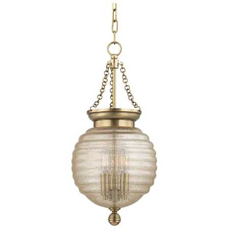 Hudson Valley Lighting Coolidge 3 Light 10" Wide Taper Candle Pendant Aged Brass