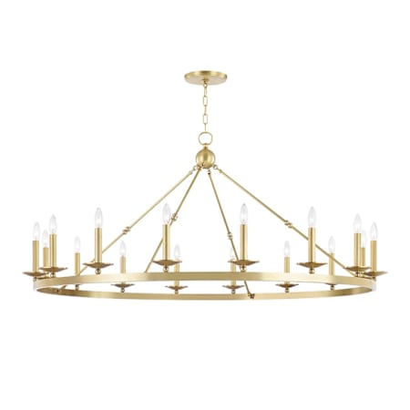 Hudson Valley Lighting Allendale 16 Light 58" Wide Taper Candle Chandelier Aged Brass