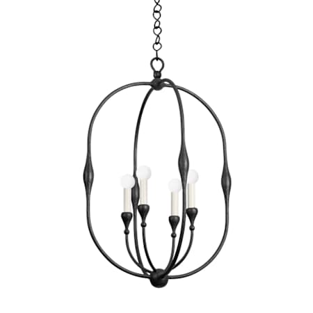 Hudson Valley Lighting Baltic 4 Light 21" Wide Pendant Aged Iron