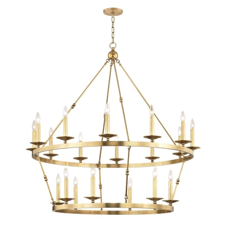 Hudson Valley Lighting Allendale 20 Light 47" Wide Two-Tier Candle Chandelier Aged Brass