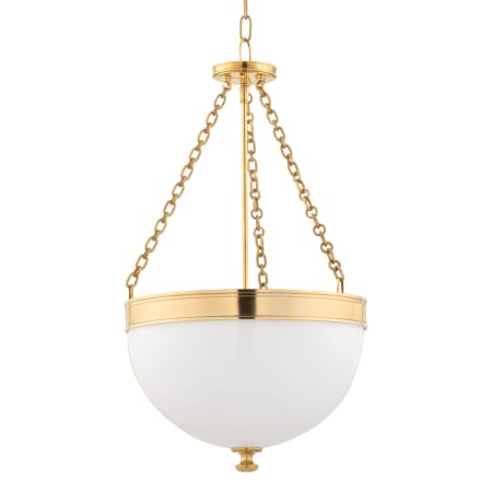 Hudson Valley Lighting Barrington 3 Light 17" Wide Pendant Aged Brass
