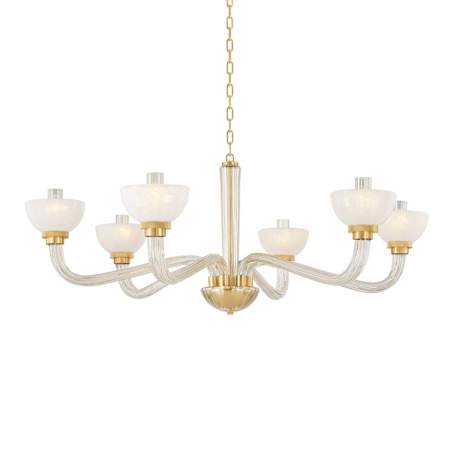 Hudson Valley Lighting St. lawrence 6 Light 49" Wide Chandelier Aged Brass