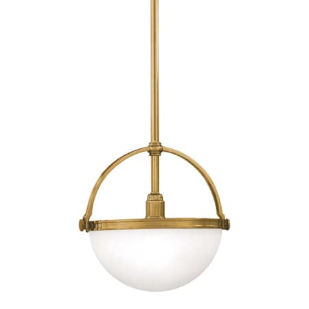 Hudson Valley Lighting Stratford Single Light 14" Wide Pendant Aged Brass