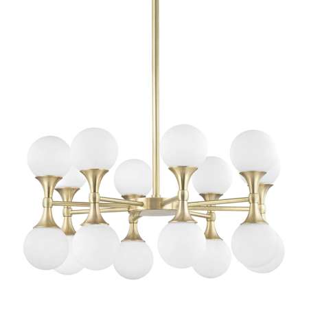 Hudson Valley Lighting Astoria 16 Light 27" Wide LED Chandelier Aged Brass